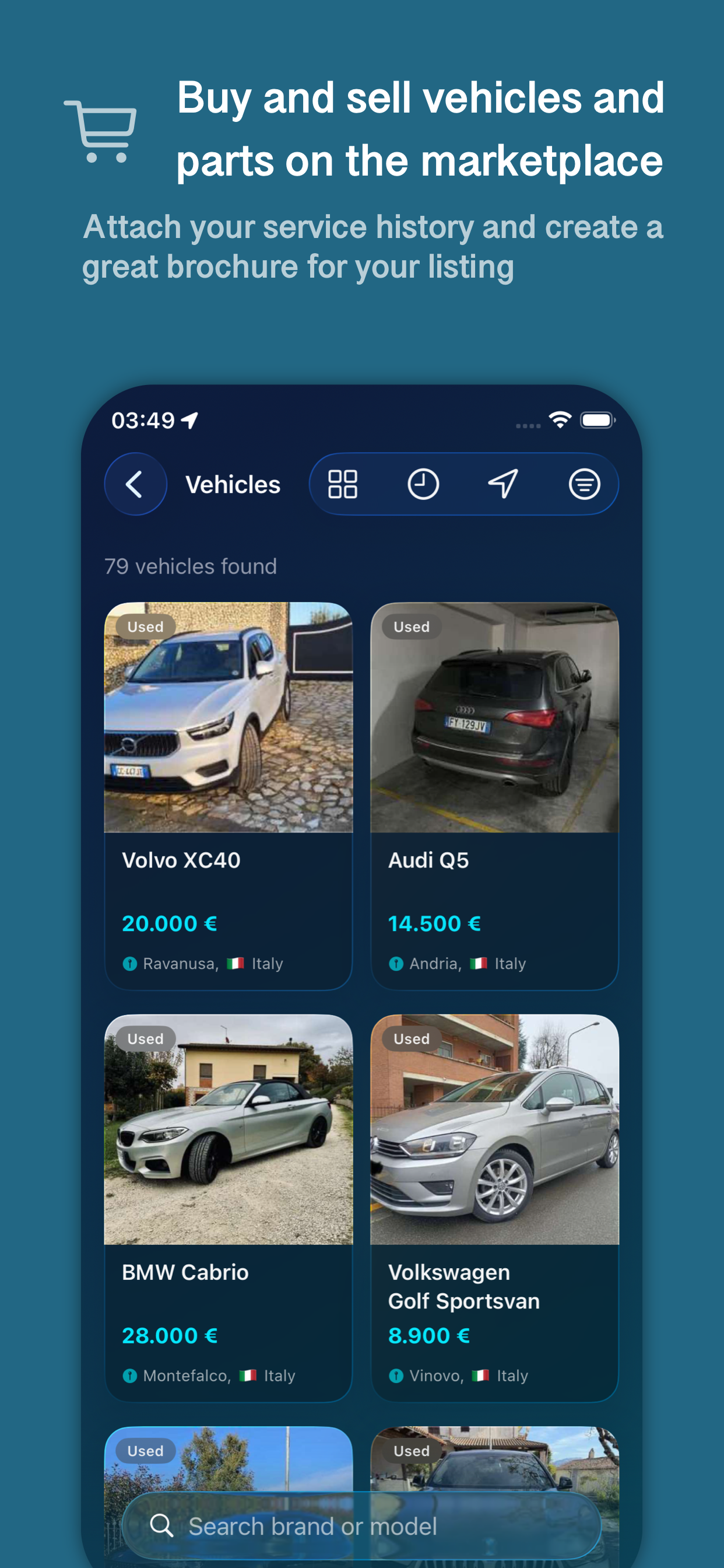 MotorHub Pro screenshot of expense analytics