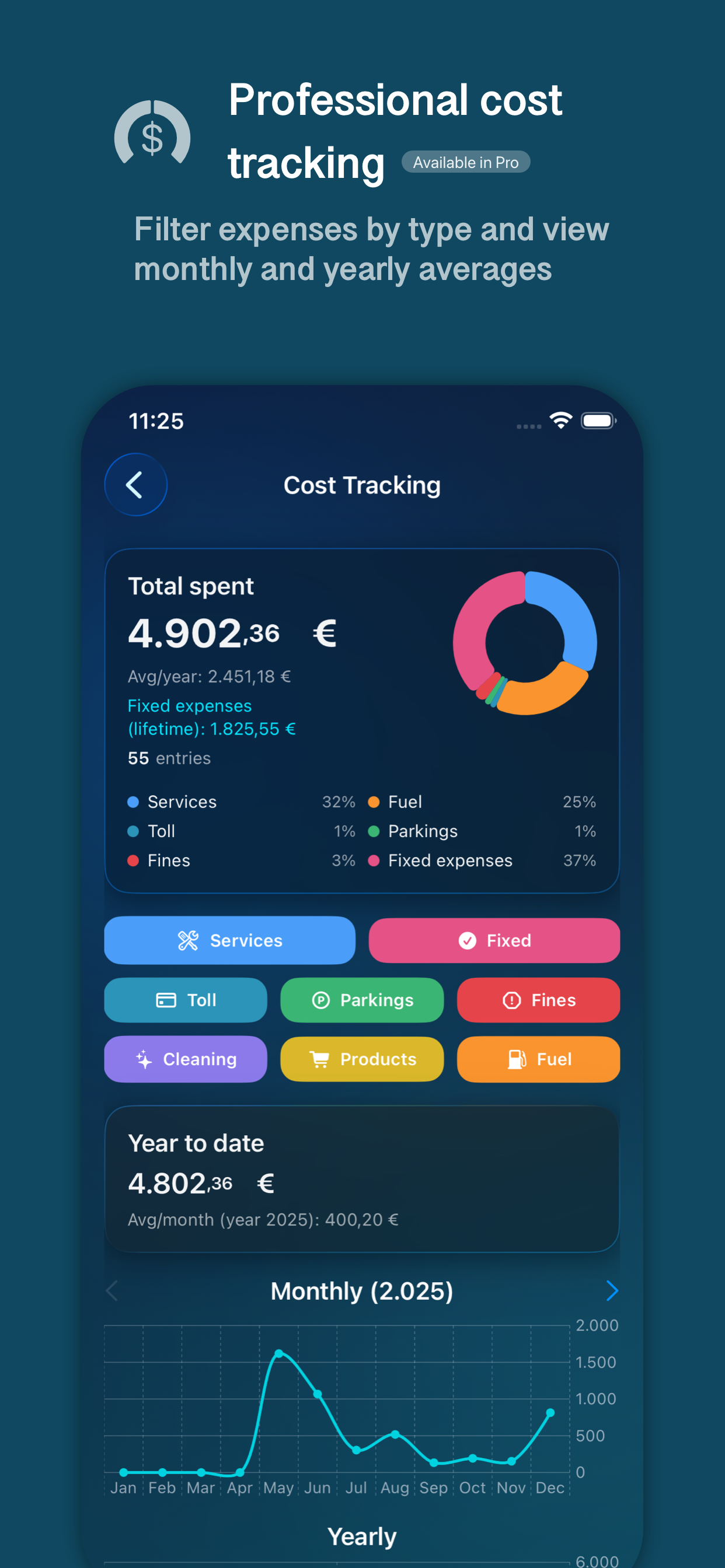 MotorHub Pro screenshot of advanced app functionality